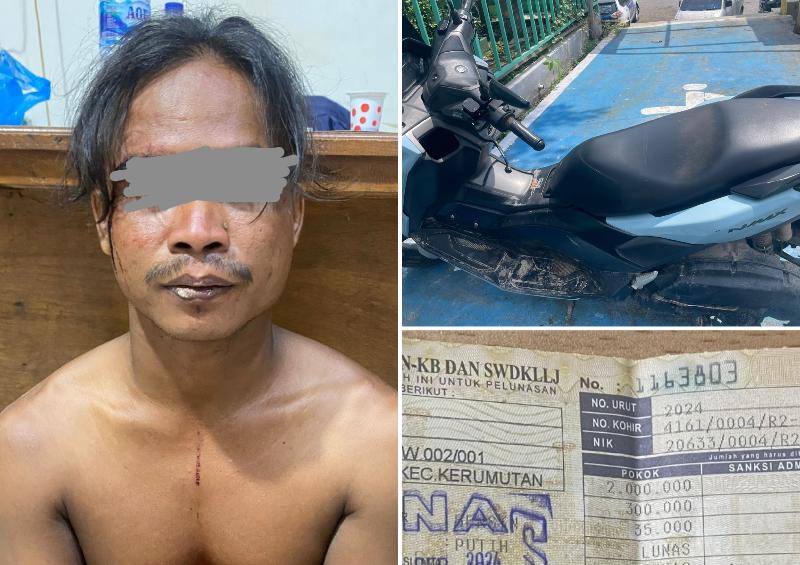 Polsek Kerumutan Gesit, Sehari Setelah Korban Melapor Berhasil Tangkap Pelaku Curanmor 