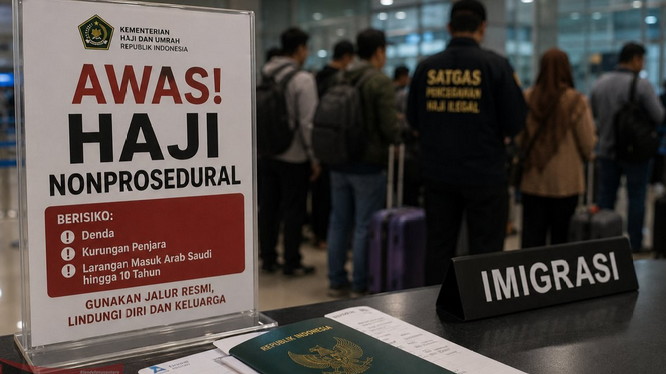 Nekat Haji Lewat Jalur Nonprosedural, 6 WNI Dicegah Berangkat di Bandara SSK II 