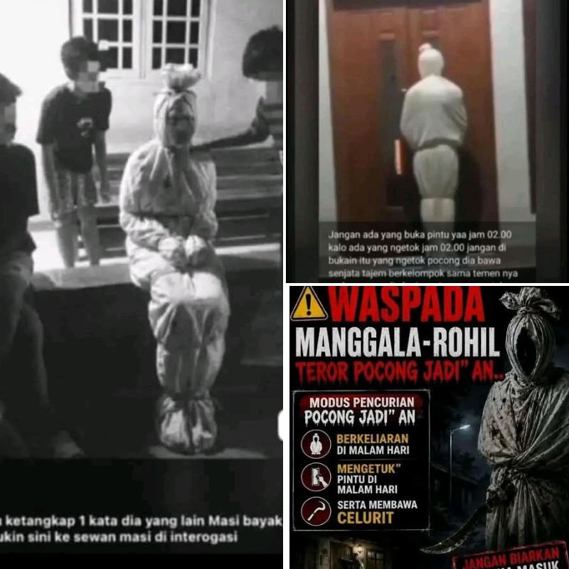 Viral Isu Pocong Bawa Sajam di Manggala Rohil, Datuk Penghulu Tegaskan Hoaks!  ‎