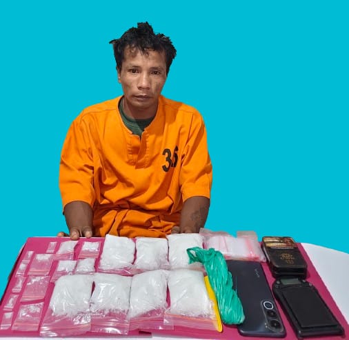 Pengedar Sabu 500 Gram Digerebek di Pangkalan Kuras, Satresnarkoba Polres Pelalawan Amankan Seorang Tersangka