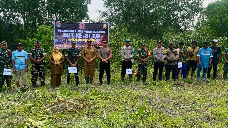 Semarakkan HUT Ke-81 TNI: ‎Rohil Tanam 1 Juta Pohon Serentak, Dipusatkan di Kelurahan Teluk Merbau