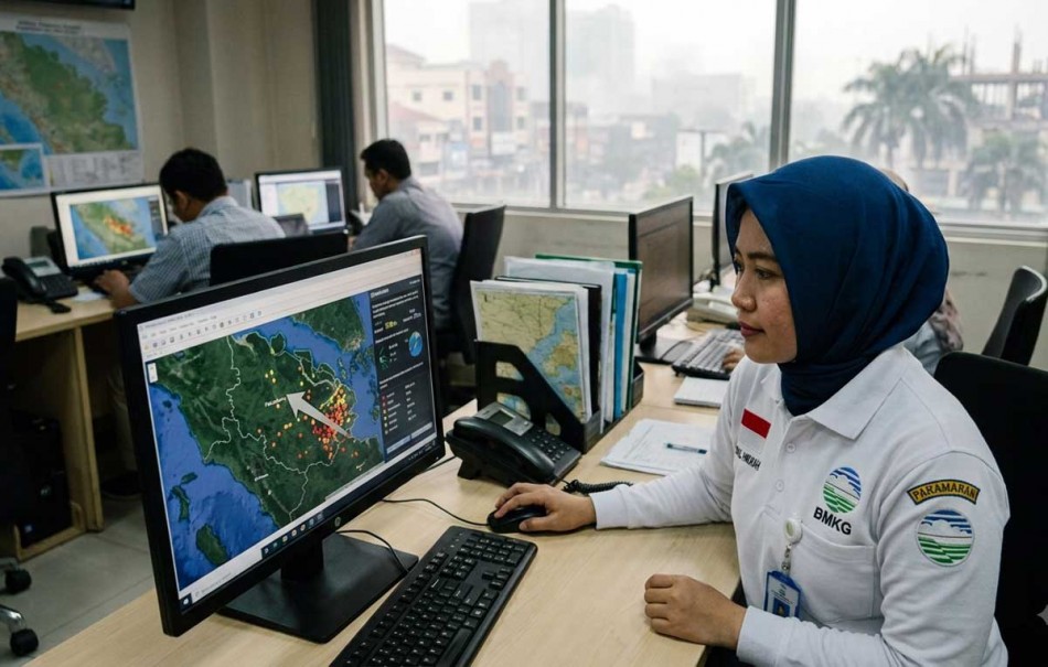 Sumatera Catat 4.127 Hotspot, BMKG: Asap dan Ancaman Hujan Lebat Warnai Riau