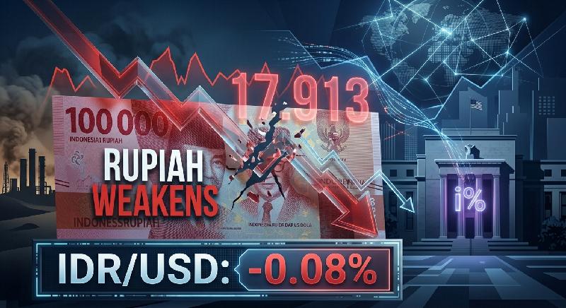 Rupiah Kembali Melemah ke Rp17.913, Gejolak Timur Tengah Bayangi Pasar