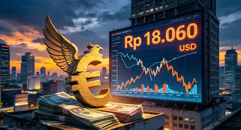 Rupiah Makin Terpuruk, Ditutup di Level Rp18.060 per Dolar AS