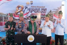 Kapolri Resmikan 80 Jembatan Merah Putih Presisi, Total 110 Unit Buka Akses Warga Riau
