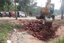 7,5 Ton Bawang Merah Sitaan Dimusnahkan  Polres Pelalawan