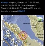 Giliran Simalungun Sumut Diguncang Gempa Magnitudo 6,4, Terasa Hingga Sumbar dan Aceh