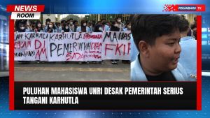 Puluhan Mahasiswa UNRI Desak Pemerintah Serius Tangani Karhutla